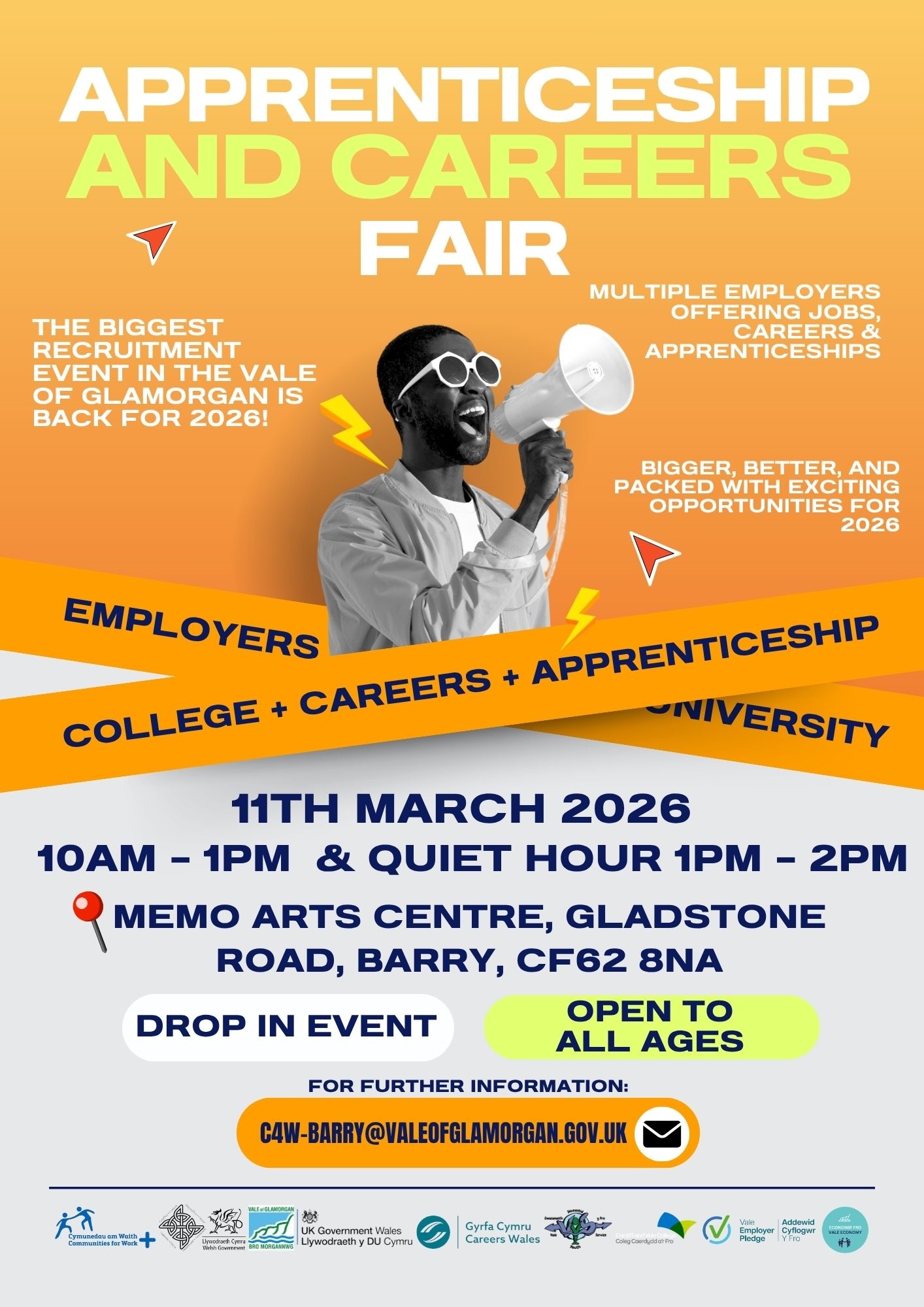 Cardiff and Vale College Career event poster