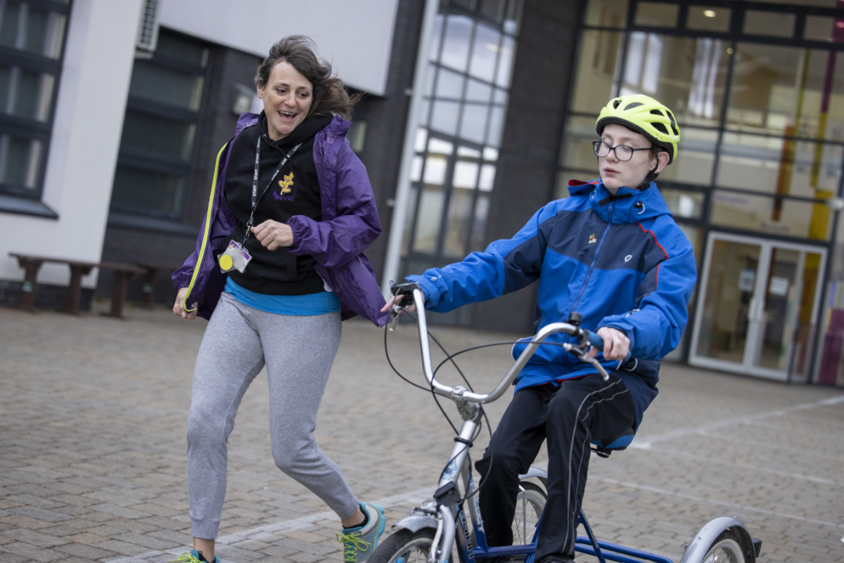 Child riding bike