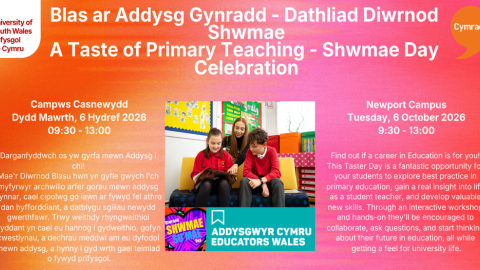 A Taste of Primary Teaching: Shwmae Day Celebration (Welsh Medium Event)
